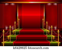Red pedestal Red pedestal