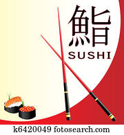 Sushi menu card Sushi menu card