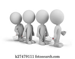 איש, עם, סל של קניות