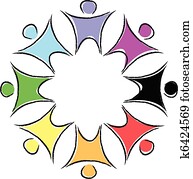 צללית, של, אנשים ב, הסתובב