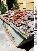 Construction debris at a construction site