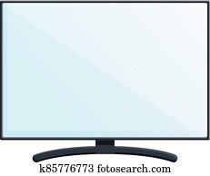 Desktop monitor icon, cartoon style Desktop monitor icon, cartoon style
