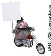 Fun hippo - 3D Illustration Fun hippo - 3D Illustration