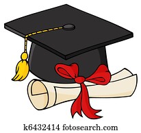 Graduate Black Cap With Diploma Graduate Black Cap With Diploma
