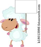 lamb with a sign lamb with a sign