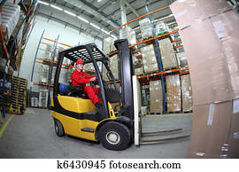 loading in storehouse