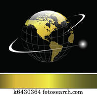 Logo earth globe gold Logo earth globe gold
