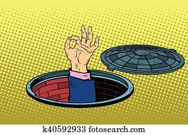 People in the sewers OK gesture People in the sewers OK gesture