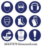 saúde segurança, ícones
