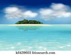 Tropical Island Clip Art Vectors | Our Top 1000+ Tropical Island EPS