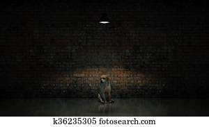 捨てられた 犬 イラスト K2997 Fotosearch