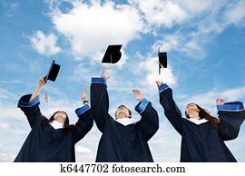 graduado, estudantes