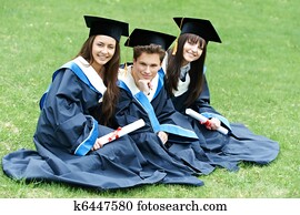 happy graduation students