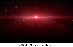 The Mars sunrise