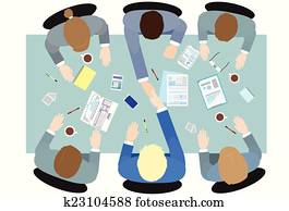 Business people handshake top angle view Business people handshake top angle view