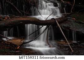 Cascading water down Den Fenella in Blue Mountains