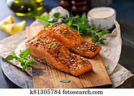 Cedar plank roasted salmon Cedar plank roasted salmon