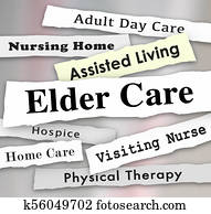 Elder Care Assisted Living Nursing Home Hospice Headlines 3d Illustration