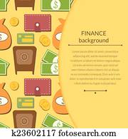 financie, background, s, objects, do, plytký, oslovovať, a, interval, na, znenie