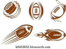 rugby, und, football, maskottchen rugby, und, football, maskottchen