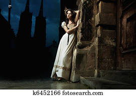 Sensual old-fashioned young woman Sensual old-fashioned young woman