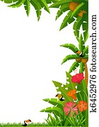 tropical plants and parrots tropical plants and parrots