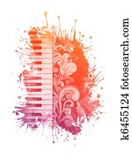Watercolor Piano Watercolor Piano