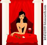 אישה יפה, ב, a, מסעדה