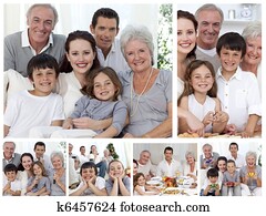 コラージュ, の, a, そっくりそのまま, 家族, 楽しむ, 共有, 瞬間, 一緒に, ∥において∥, h