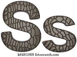 Alligator skin font S lowercase and capital letters Alligator skin font S lowercase and capital letters