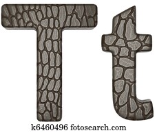 Alligator skin font T lowercase and capital letters Alligator skin font T lowercase and capital letters