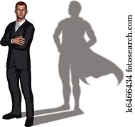 Businessman superhero concept