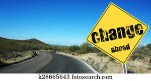 Change ahead sign Change ahead sign