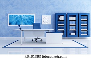 contemporary blue office