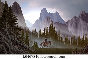 Cowboy In The Rockies Cowboy In The Rockies