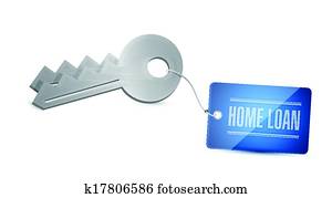 home loan keys. illustration design