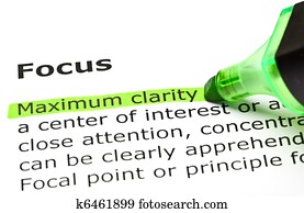 'Maximum clarity' highlighted, under 'Focus'