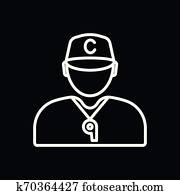 trainer, symbol, spruchbaender, trainieren, begriff, vektor, logo trainer, symbol, spruchbaender, trainieren, begriff, vektor, logo