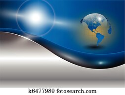 empresa / negocio, plano de fondo, con, mundo, glob