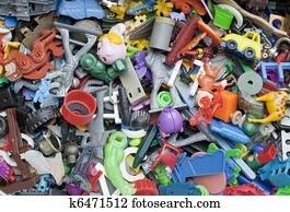Old forgotten broken  toys
