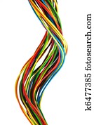 pacote, de, cor, cabos