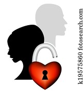 triste, par, tendo, um, argumento