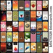 אוסף, של, 40, כרטיסי ביקור