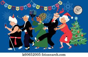 愉快, 假期, 到, 全部