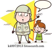 ボーダー 戦争 かわいい 軍隊 人 漫画 兵士 ベクトル イラスト クリップアート 切り張り イラスト 絵画 集 K6413 Fotosearch