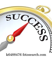 Compass Arrow Pointing to Success Reaching Goal Compass Arrow Pointing to Success Reaching Goal