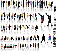 Lots of People with Reflections