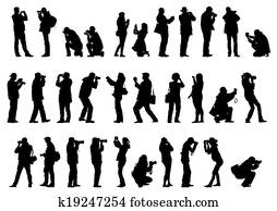 Men and woman with camera Men and woman with camera