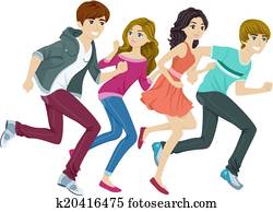 Running Teens Running Teens