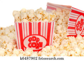 Two boxes of movie popcorn Two boxes of movie popcorn